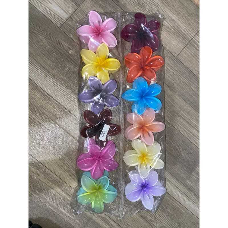 [1 LSN] (SA)JEPIT KAMBOJA UNGU/8CM IMPORT JEPIT RAMBUT BUNGA BALI SALON