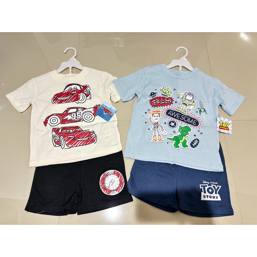 Set baju anak laki-laki toy story/cars