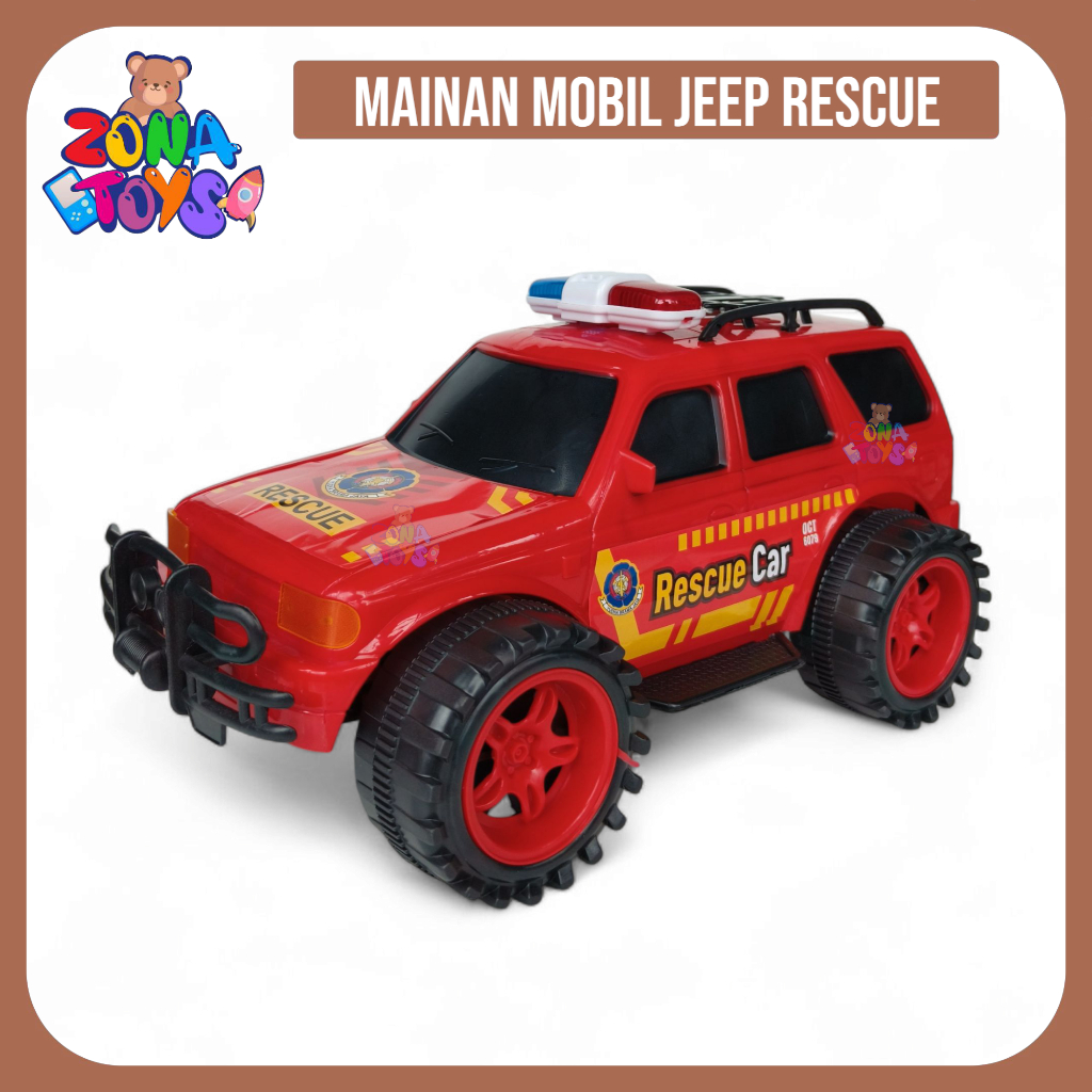 Mainan Anak Mobil Jeep Rescue Car Besar OCT 6079