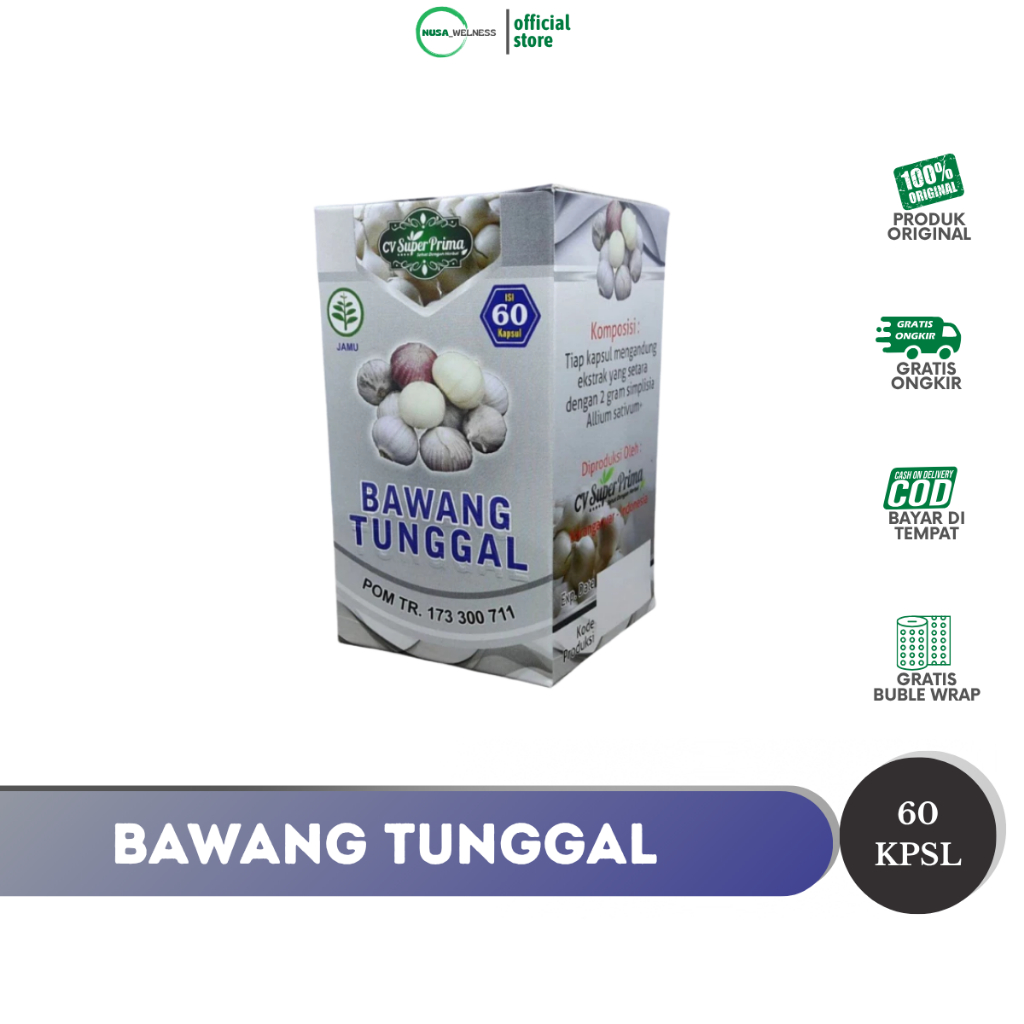 BAWANG TUNGGAL ASLI CV SUPER PRIMA - herbal anti kolesterol | menurunkan kadar kolesterol | menjaga 