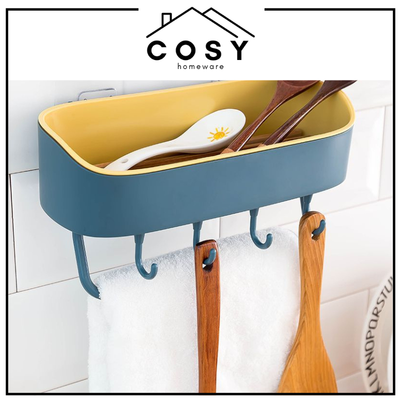 [Whispers] COSY Rak Kamar Mandi Tanpa Bor Mutlifungsi Tempat Shampoo Sabun Odol Rak Gantungan Toilet