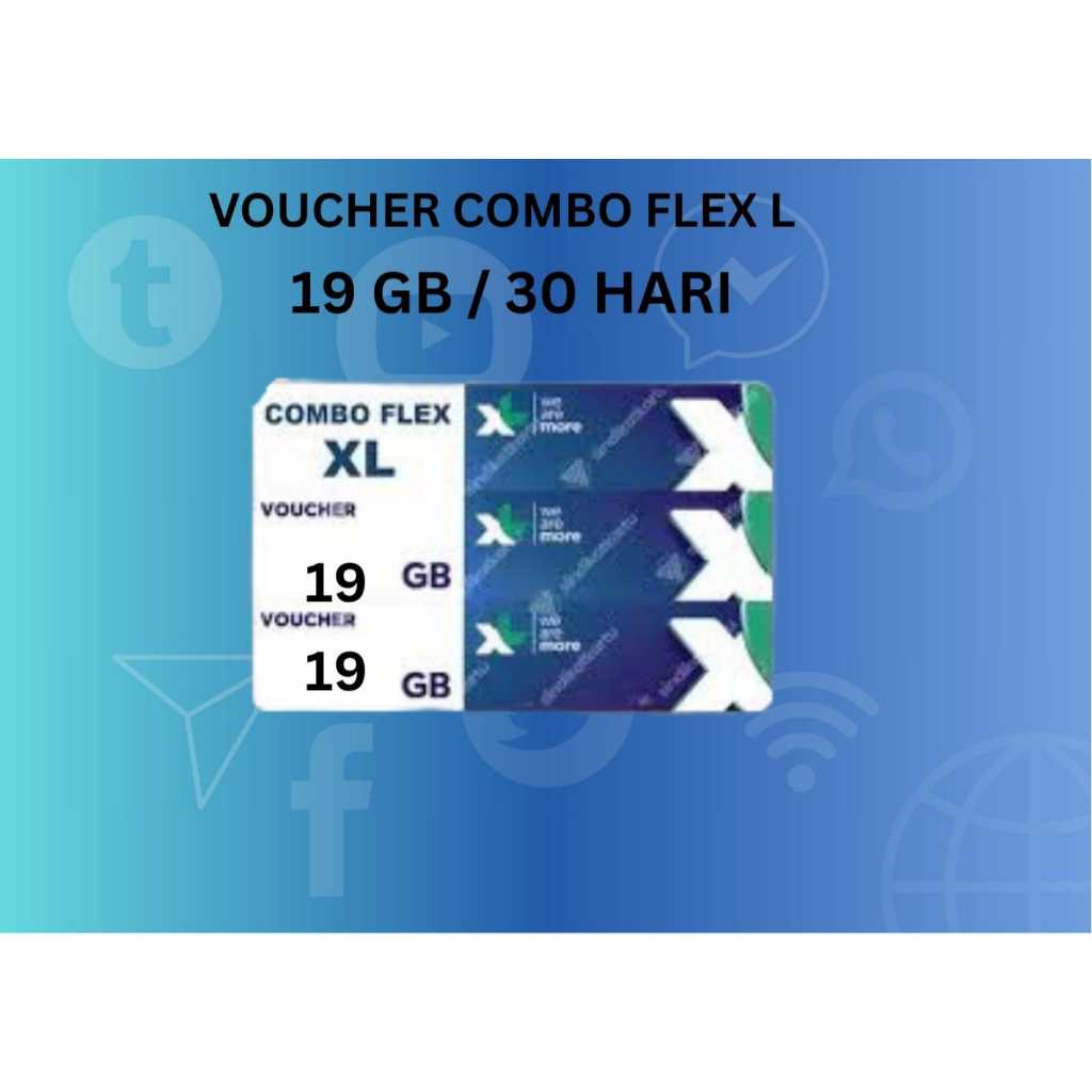 voucher kuota Internet XL 19GB 30Hari