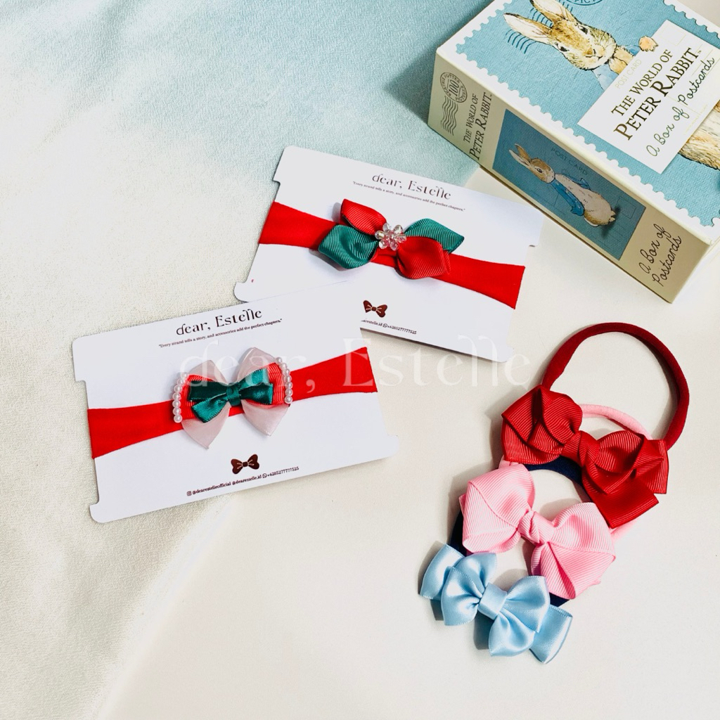 DEAR ESTELLE Baby Headband Ribbon | Bandana Baby | Bando Baby | Bando Anak | Headband Korea