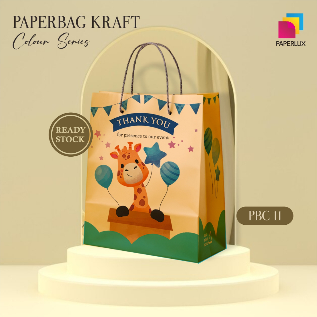 

[12 PCS] PAPER BAG MOTIF READY STOCK PAKET LUSINAN - TAS SOUVENIR ULTAH, HAJATAN PBC 11 MURAH