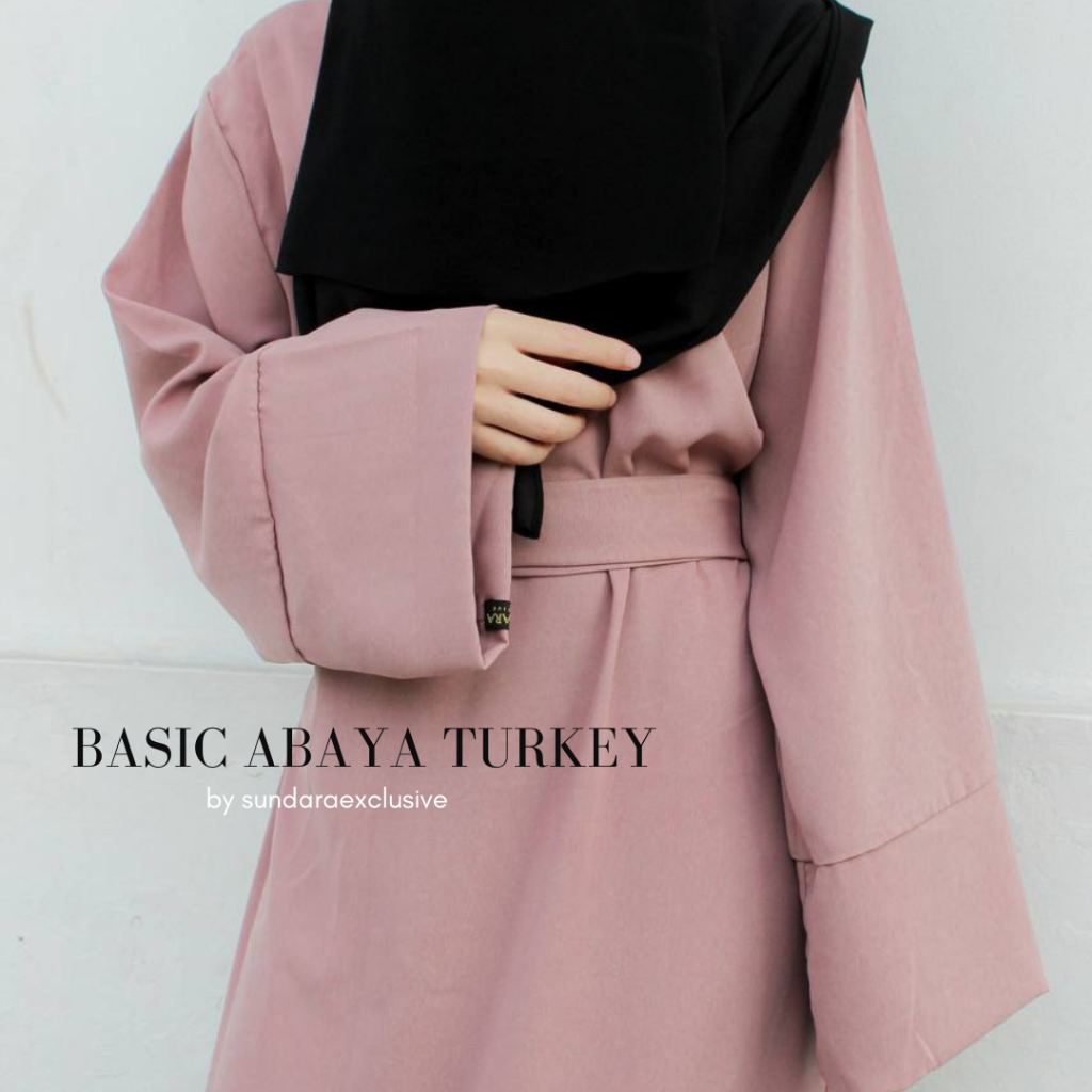 Basic Abaya Turkey Sundaraexclusive | Gamis Wolfis Polos Simple Dress Muslim Wanita