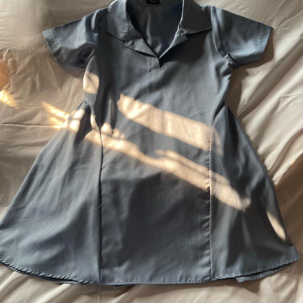 Dress Biru Korean Style