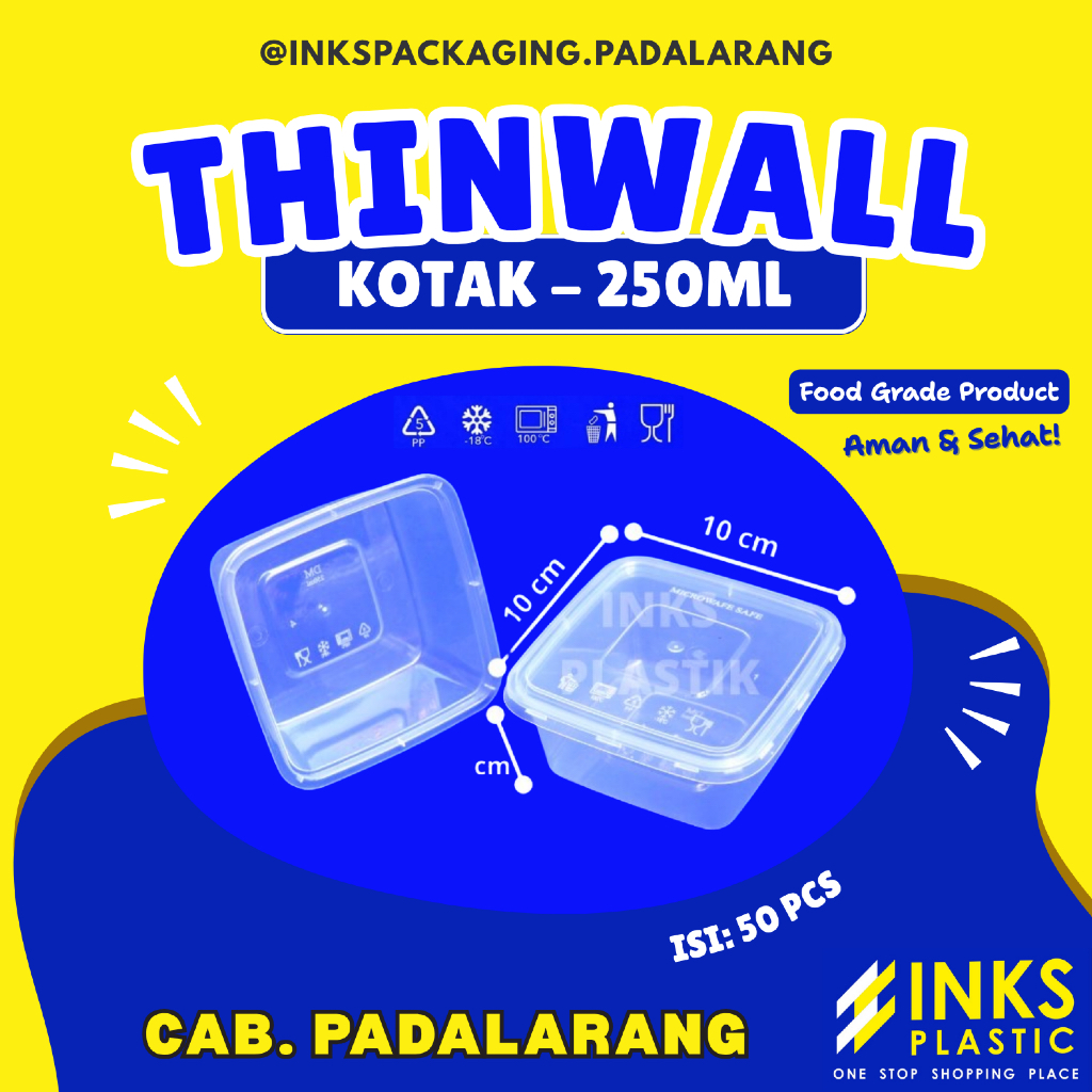 THINWALL KOTAK 250 ML SQUARE 250ML