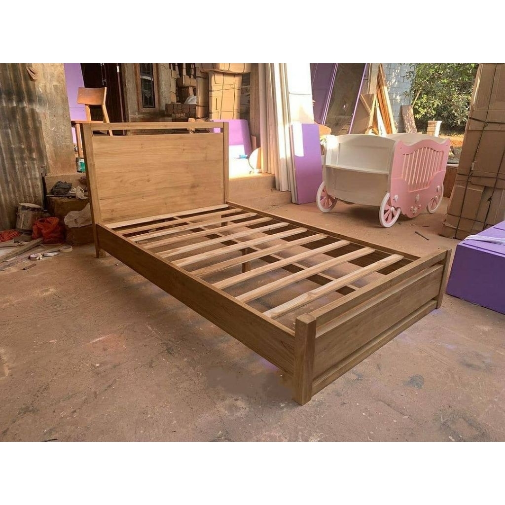 Dipan Tempat Tidur Kayu Jati / Tempat Tidur Kayu Jati Jepara / Dipan Tempat Tidur aesthetic