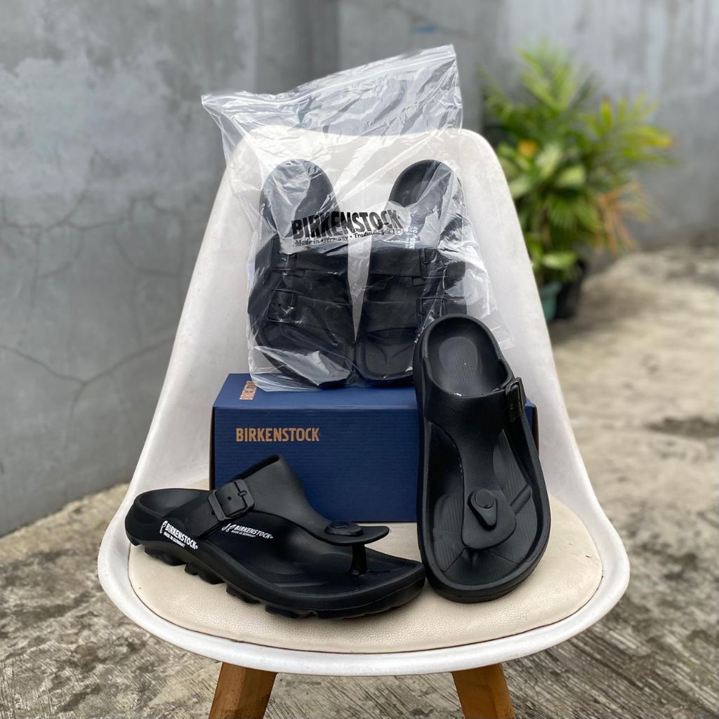 GROSIR SERIAN ISI 6 PASANG SANDAL KARET PRIA LOOK BIRKENSTOCK MODEL JEPIT & DOUBLE STRAP