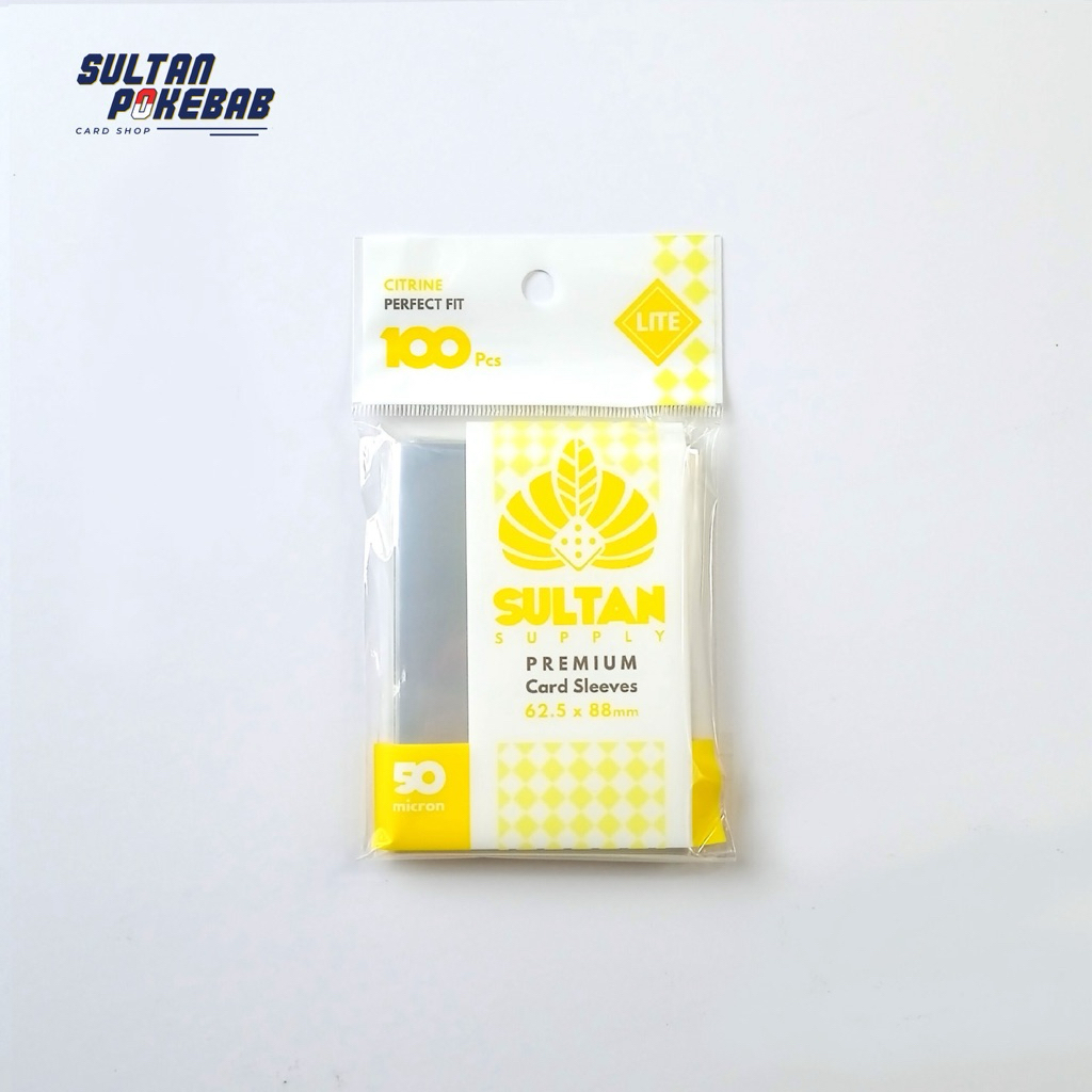 SULTAN SUPPLY PREMIUM CARD SLEEVES CITRINE 62.5 X 88 MM 50 MICRON ISI 100 PCS FOR CARDS
