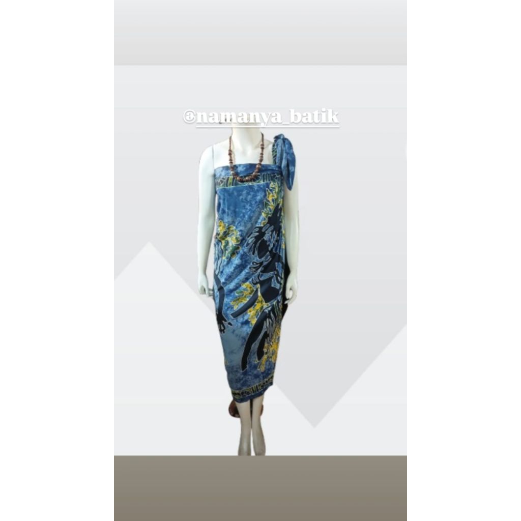 Kain Pantai Bali | Lukis Bahan Rayon Premium