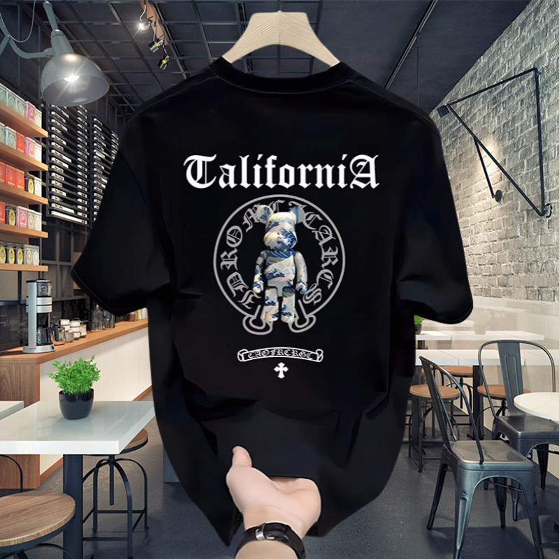 T Shirt oversize Pria baju kaos pria kaos cowok kaos branded pria kaos distro brand ChromeHearts Lit