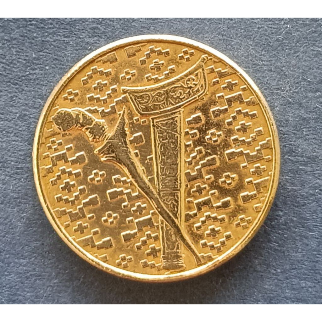 koin Malaysia 1 dollar ( gambar keris ) tahun 1990..