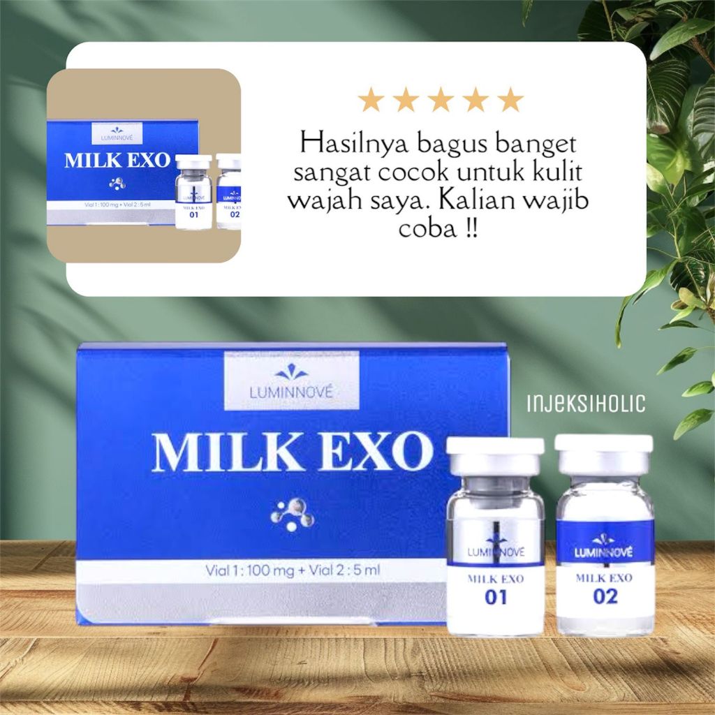 Best Seller  MILK EXO Exosome Terbaik Skinbooster Wajah bisa untuk skin repair flek melasma bopeng a