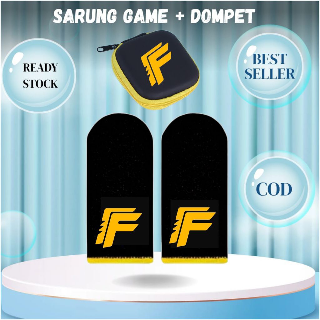 FF Sarung jempol Game + Dompet penyimpanan