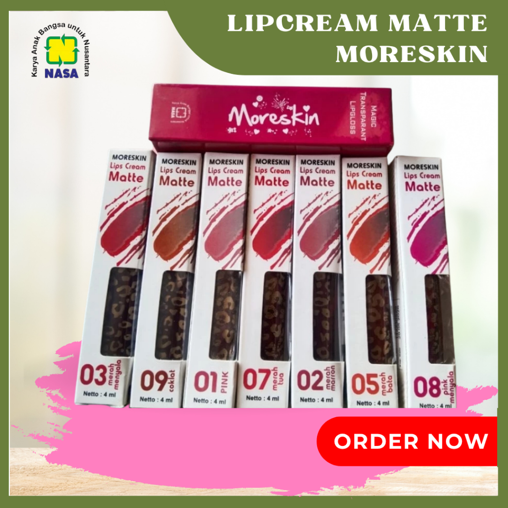 Lipcream Matte Moreskin/Moreskin Lipcream Matte/Lipstik/Lipstik Moreskin