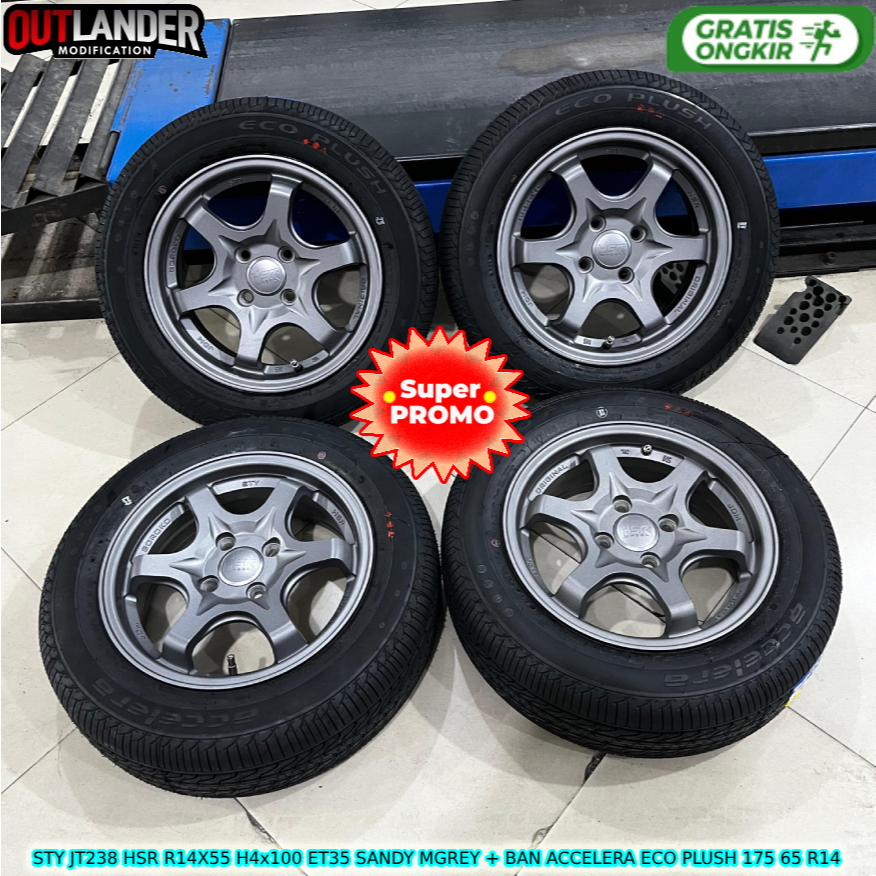 paket murah velg+ban velg r14 velg mobil Brio City Agya Altis Ayla Calya Vios dll velg hsr r14
