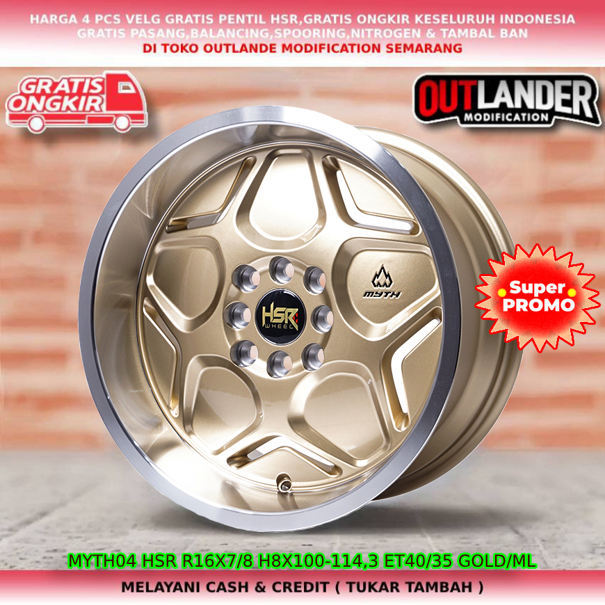 velg celong r16 velg mobil ancer Mirage Nissan March Esteem Estilo Splash dll hsr myth04 r16