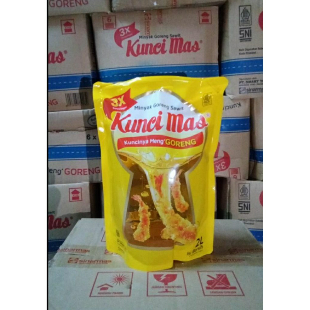 

Minyak goreng Kunci Mas refill 2ltr/dus/6 pouch