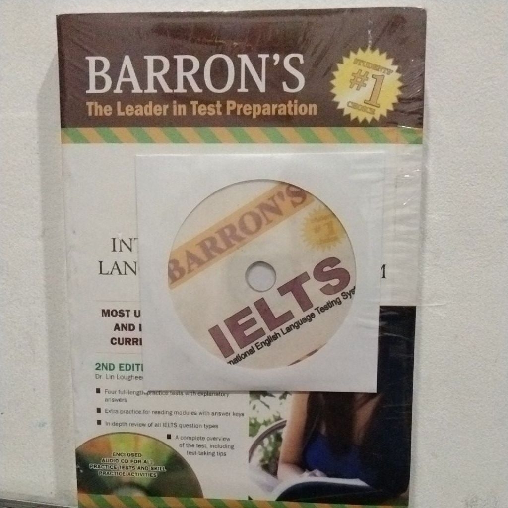 Buku latihan IELTS Barron s IELTS 2nd second edition plus CD