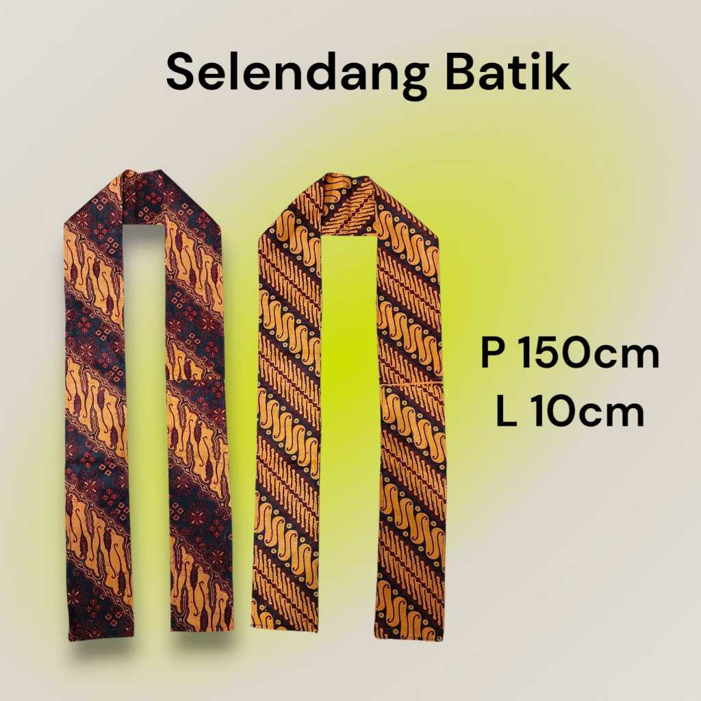 Syal Selendang Batik Jumbo Coklat Panjang 150 x Lebar 10cm