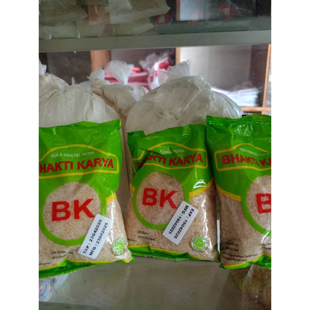 

gula pasir BK kemasan 250gram