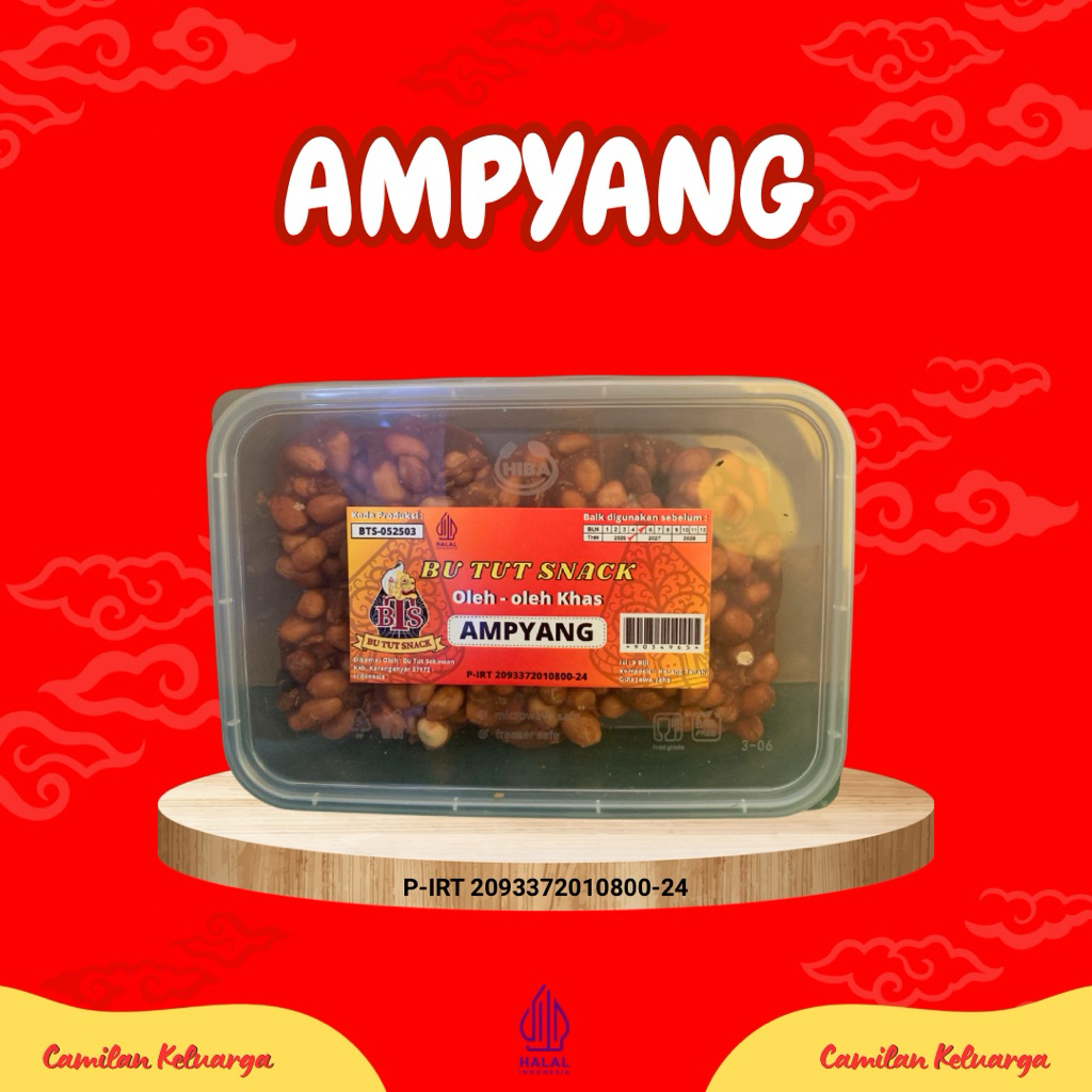 

Ampyang Kacang Tanah Gula Jawa Isi 9 Biji | Snack Jajan Ringan