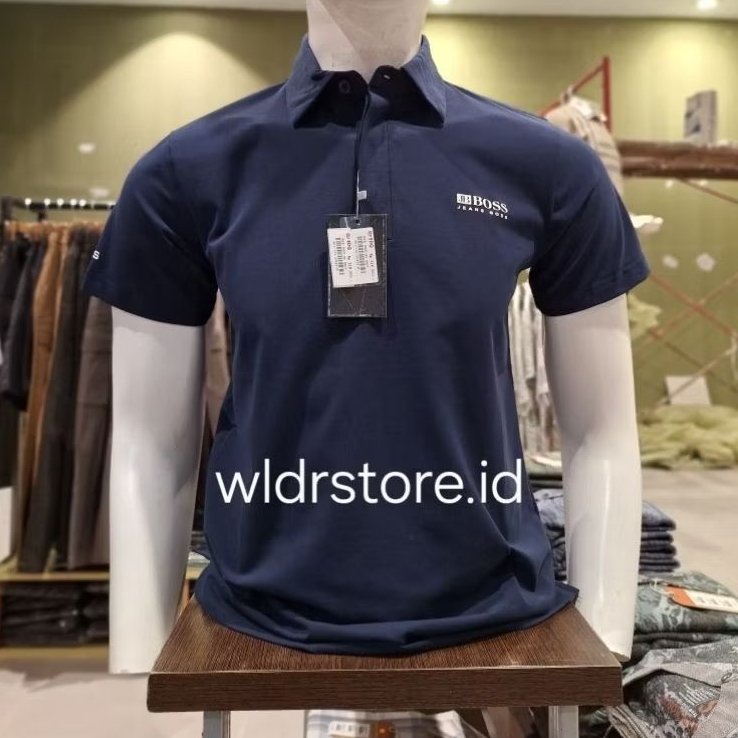 KAOS WANGKI PRIA BRAND JB BOSS ORIGINAL LENGAN PENDEK SLIMFIT STRECH JBKB9000 NAVY