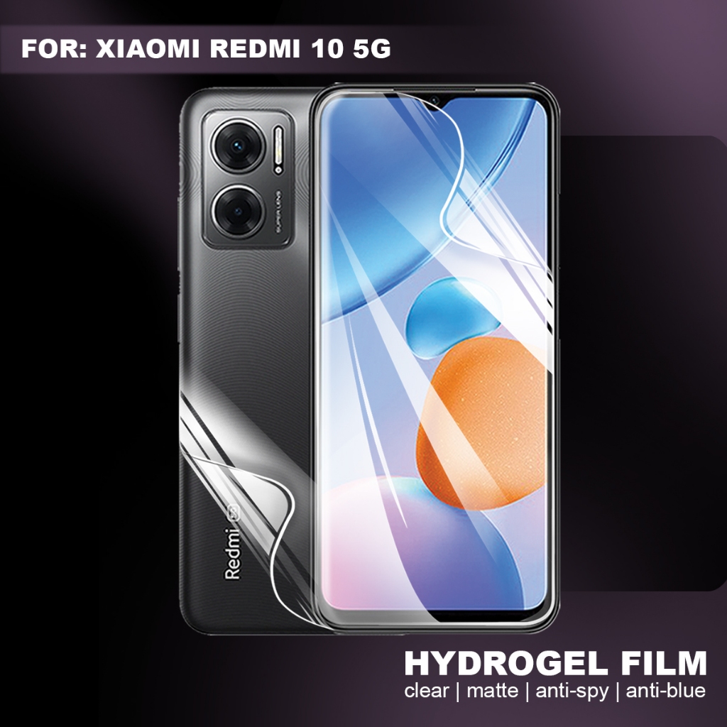 Anti Gores Xiaomi Redmi 10 5G Hydrogel Film Screen Protector Clear Anti Glare Anti Spy Anti Blu Ligh