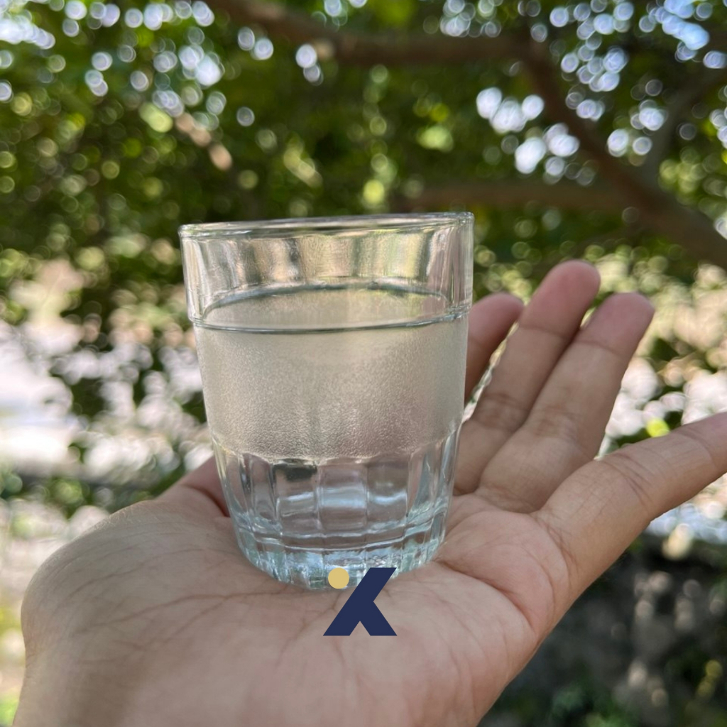 Gelas Jamu Mini | Gelas Jadul Kecil | Gelas Tempo Dulu | Sloki Motif Embun – Mini Cup Serbaguna 50ml