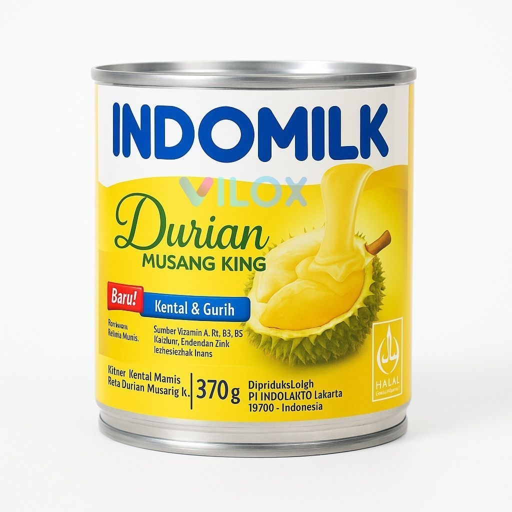 

Indomilk Krimer Kental Manis Durian Musang King Kaleng 370gr