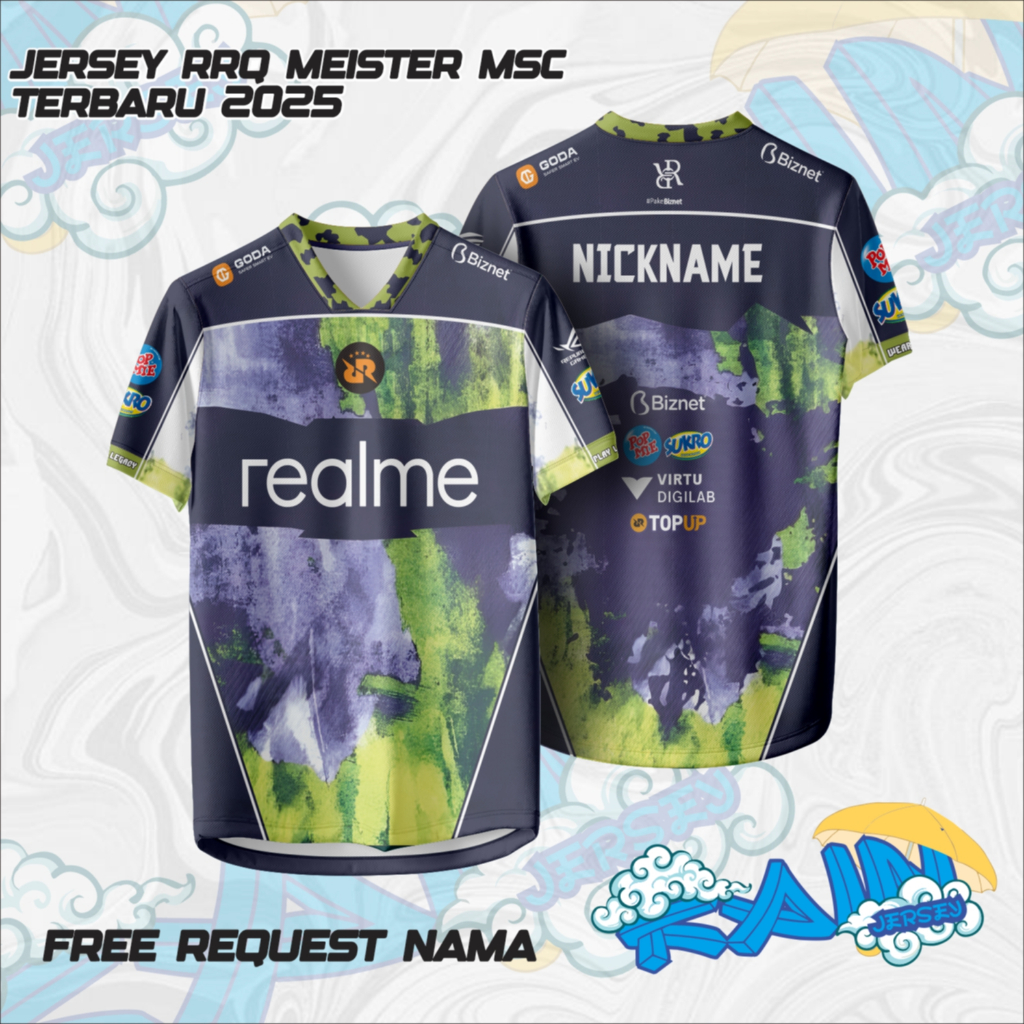 Jersey RRQ MEISTER UNGU MSC terbaru 2025 full printing