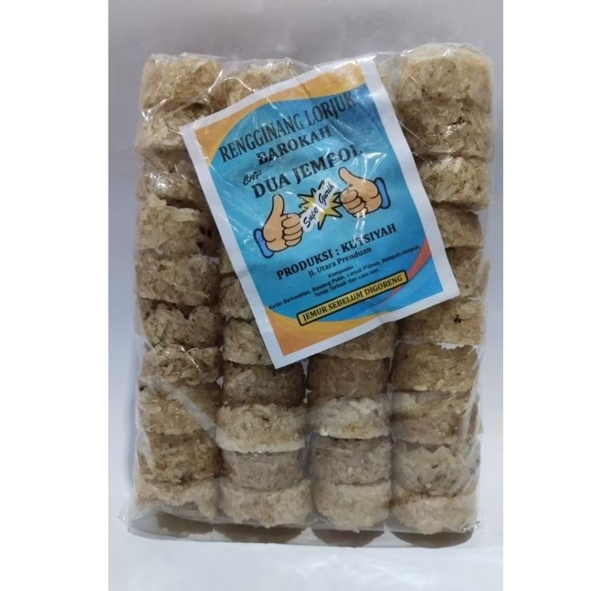 

RENGGINANG LORJUK BAROKAH CAP 2 JEMPOL ISI 40,BERAT 450g