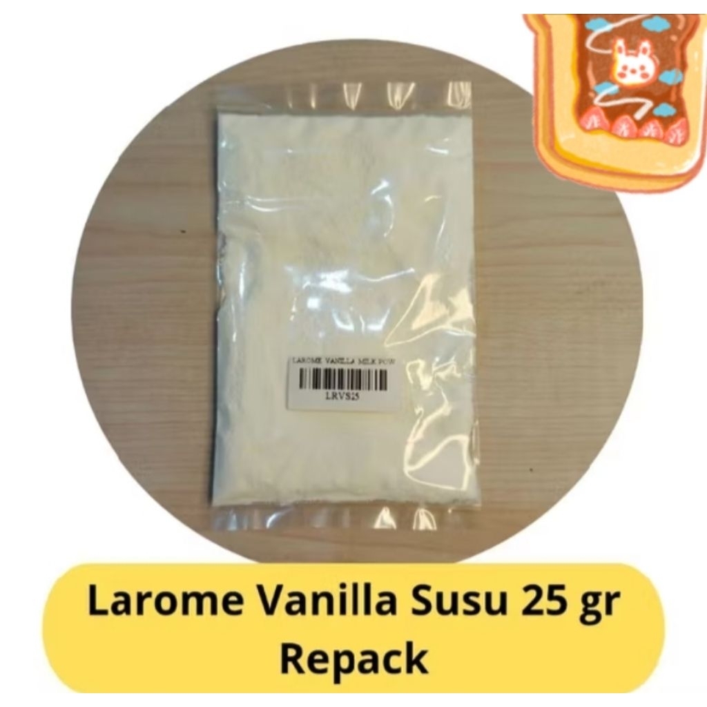 

Larome Vanilla Susu Repack 25gr Cocok Untuk Perisa Makanan dan Minuman