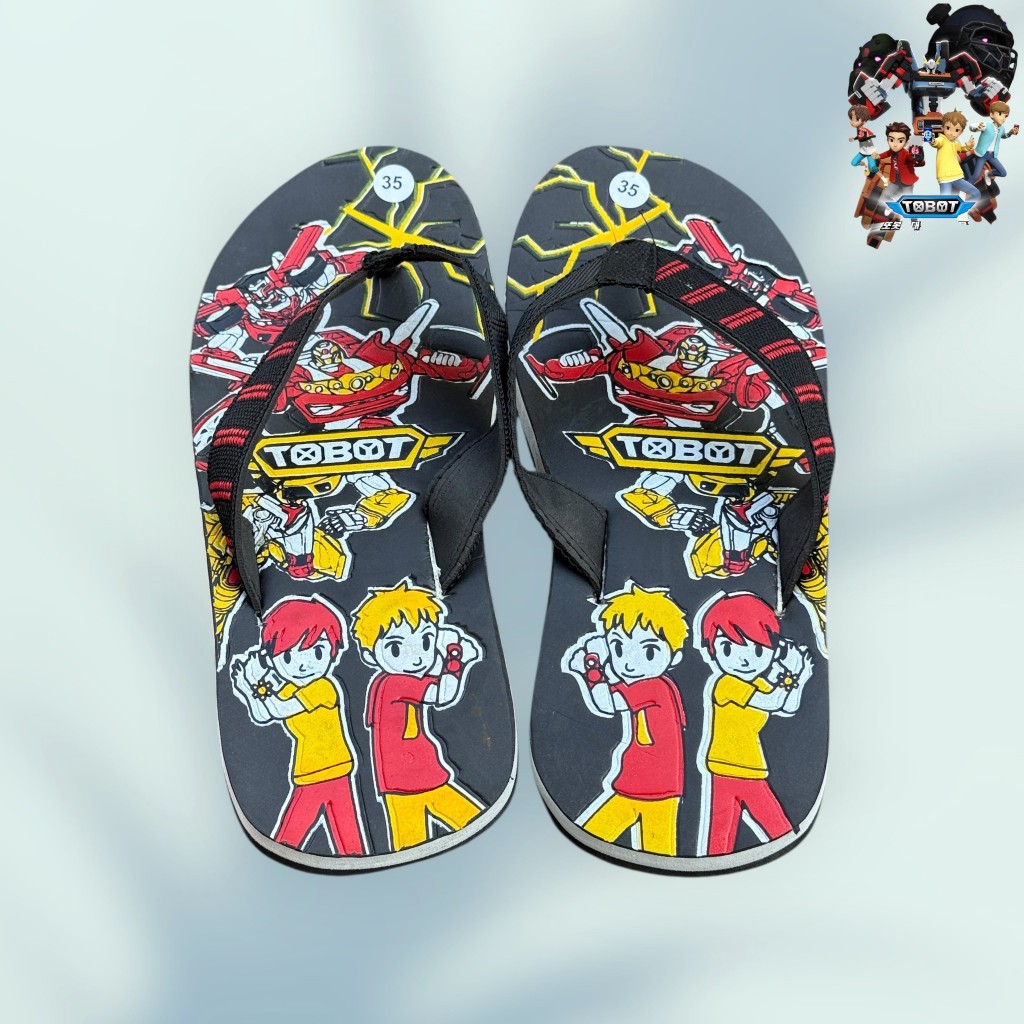SANDAL ANAK TOBOT COWOK UKURAN 31-35 | SANDAL LUCU USIA 3-6 TAHUN