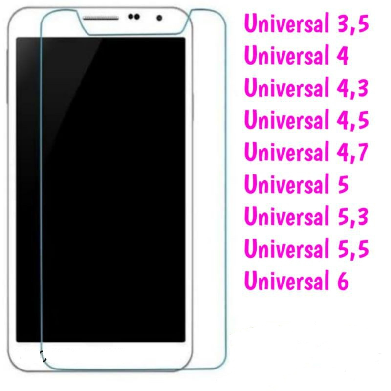 TEMPERED GLASS BENING UNIVERSAL 3.5 INCH / 3.7 INCH / 4 INCH / 4.3 INCH / 4.5 INCH / 4.7 INCH / 5 IN