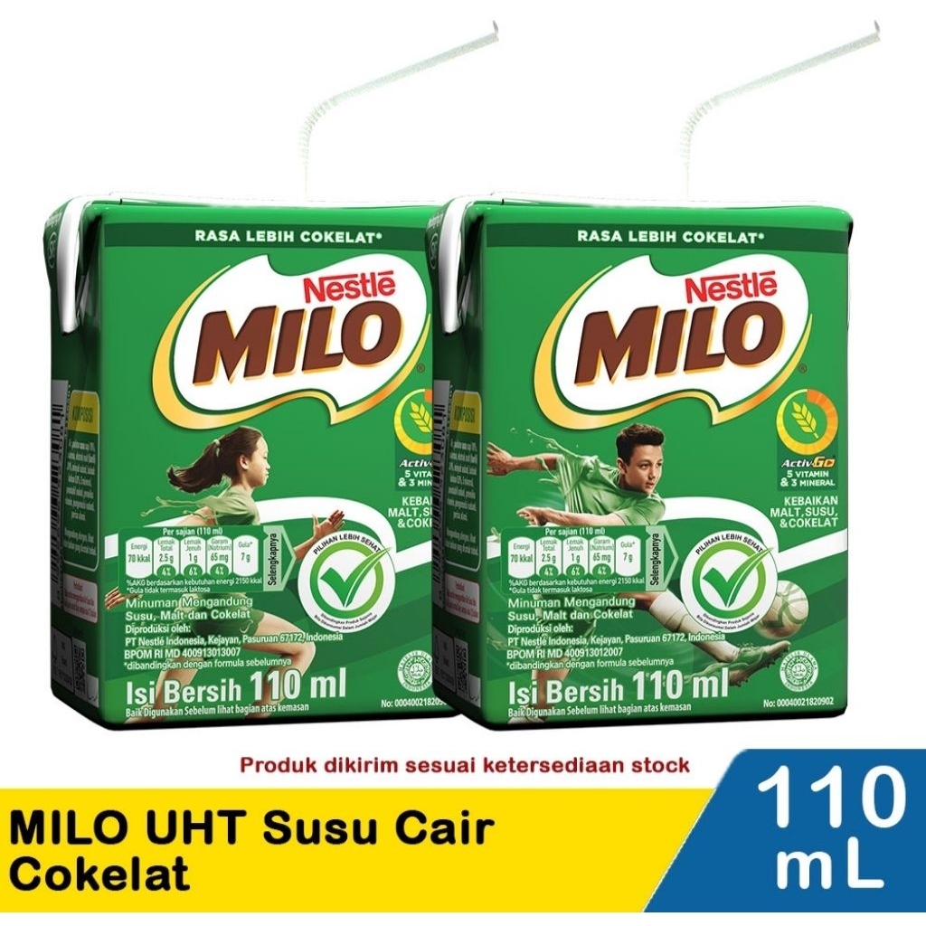 

1 Dus Susu MILO UHT Active Go | Isi 36 pcs | 110 ml/pcs