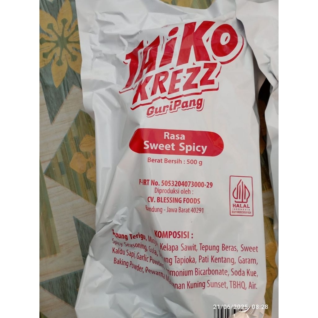

Taiko krezz guripang api panggang, sweet 500gr viral