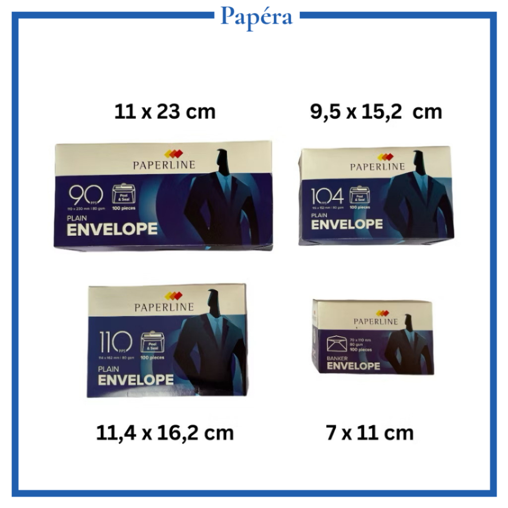 

Paperline Amplop Putih Kabinet Tanggung Kecil Lem Perekat 80gsm