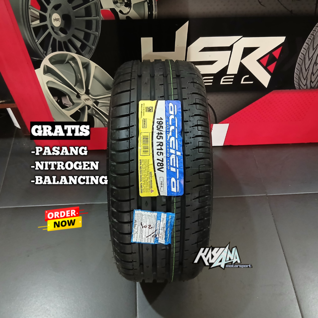 Ban Tipis Ring 15 Ukuran 195 45 R15 Merk Accelera PHI R Ban Tubeles Ukuran 195/45 R15