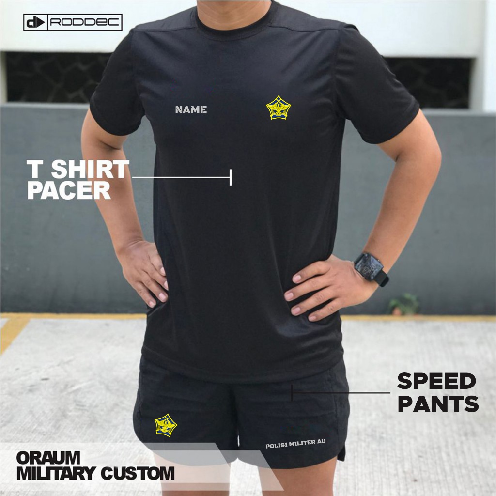 SETELAN ORAUM PUSAT POLISI MILITER ANGKATAN UDARA - ONE SET KAOS CELANA OLAHRAGA PUSPOMAU TNI AU
