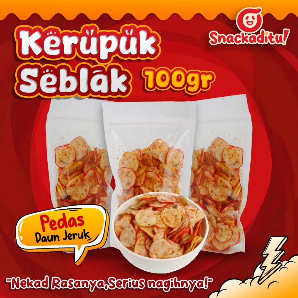 

Kerupuk Seblak Sebring 100gram Pedas Daun Jeruk Snack Cemilan Renyah dan Gurih Snackaditu