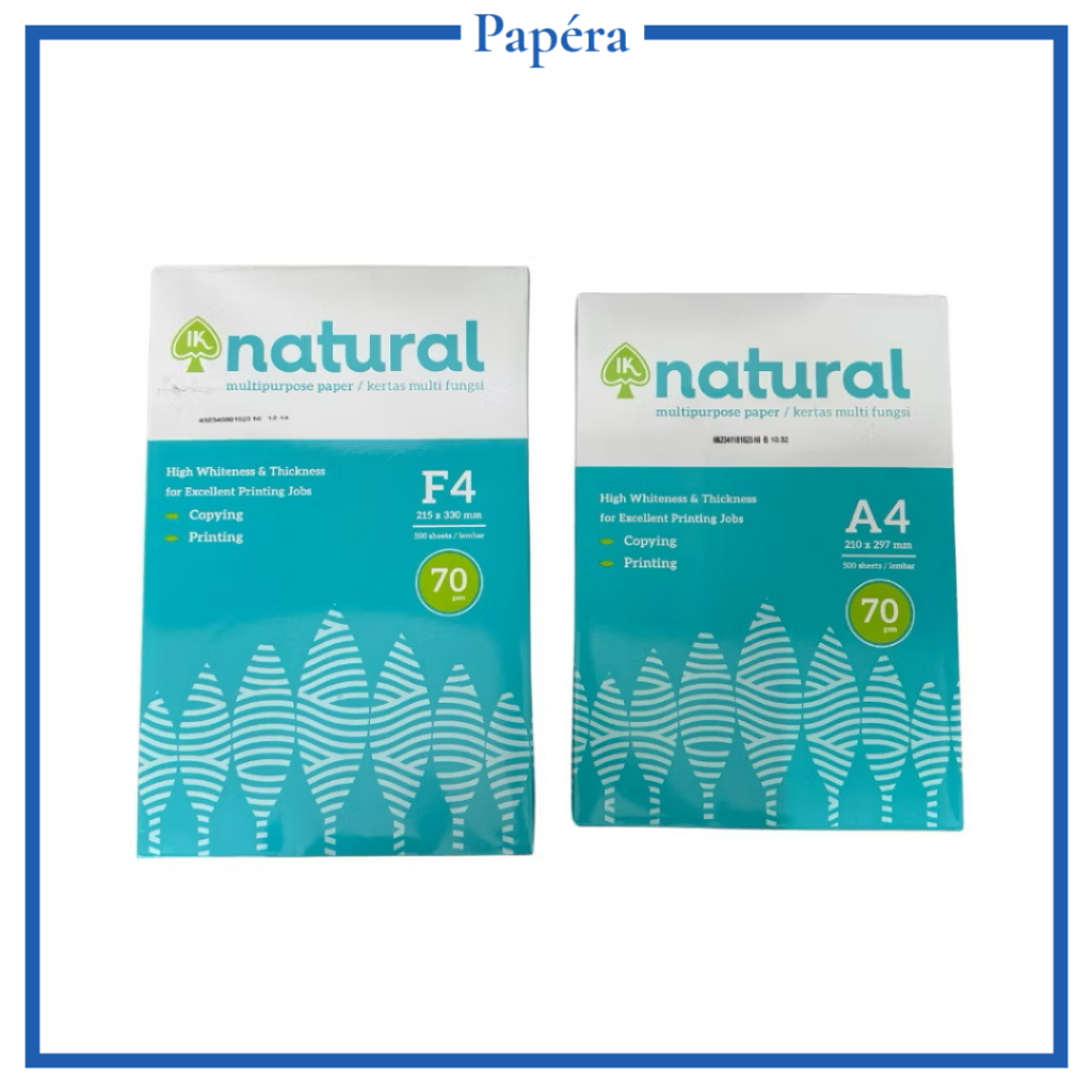 

Natural Kertas HVS Fotocopy Cetak 75gr 70 gr A4 F4 Folio