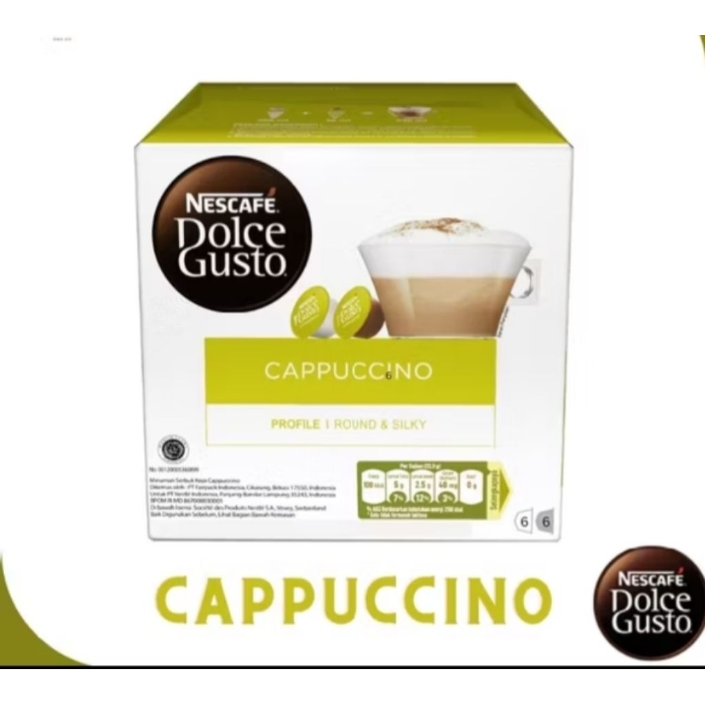 

Capsule NDG™ Nescafe Dolce Gusto Cappucino box isi 12-kopi kapsul original Nestle