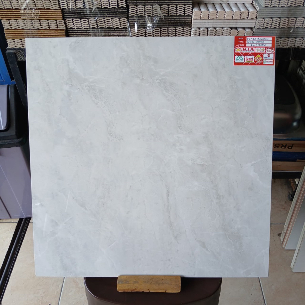GRANITE LANTAI 60x60 WHITE ALASKA | GLOSSY | INDROGRES