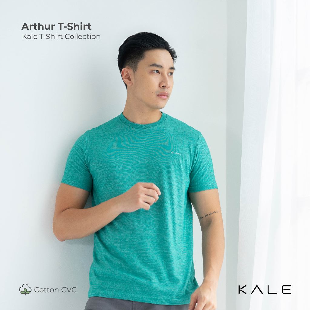 KALE Arthur T-shirt Cotton Viscose Asian Fit | Green
