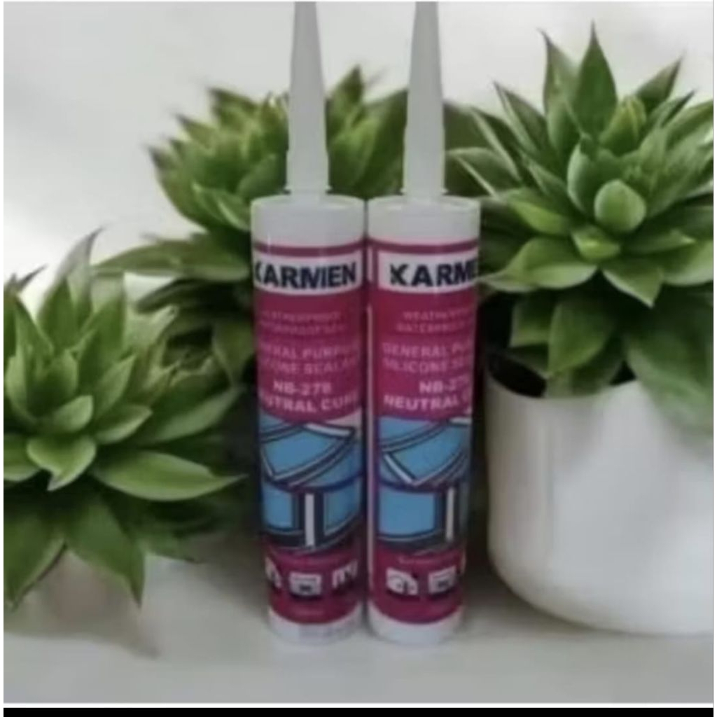 Sealant Netral/Lem Alumunium/Lem Kaca Netral/Silicone Sealant Neutral/KARMEN Neutral 300 ml/Lem Kaca