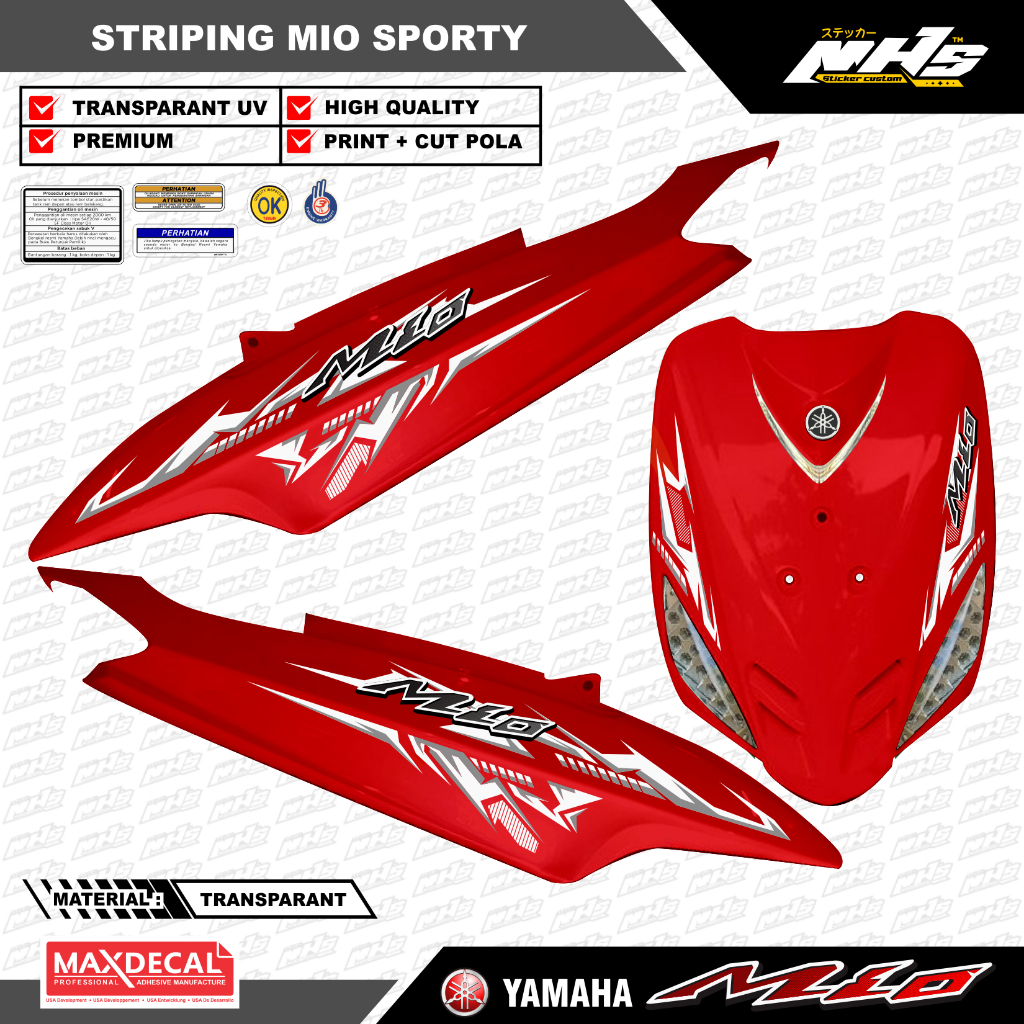 striping custom  mio sporty transparant uv MAXDECAL