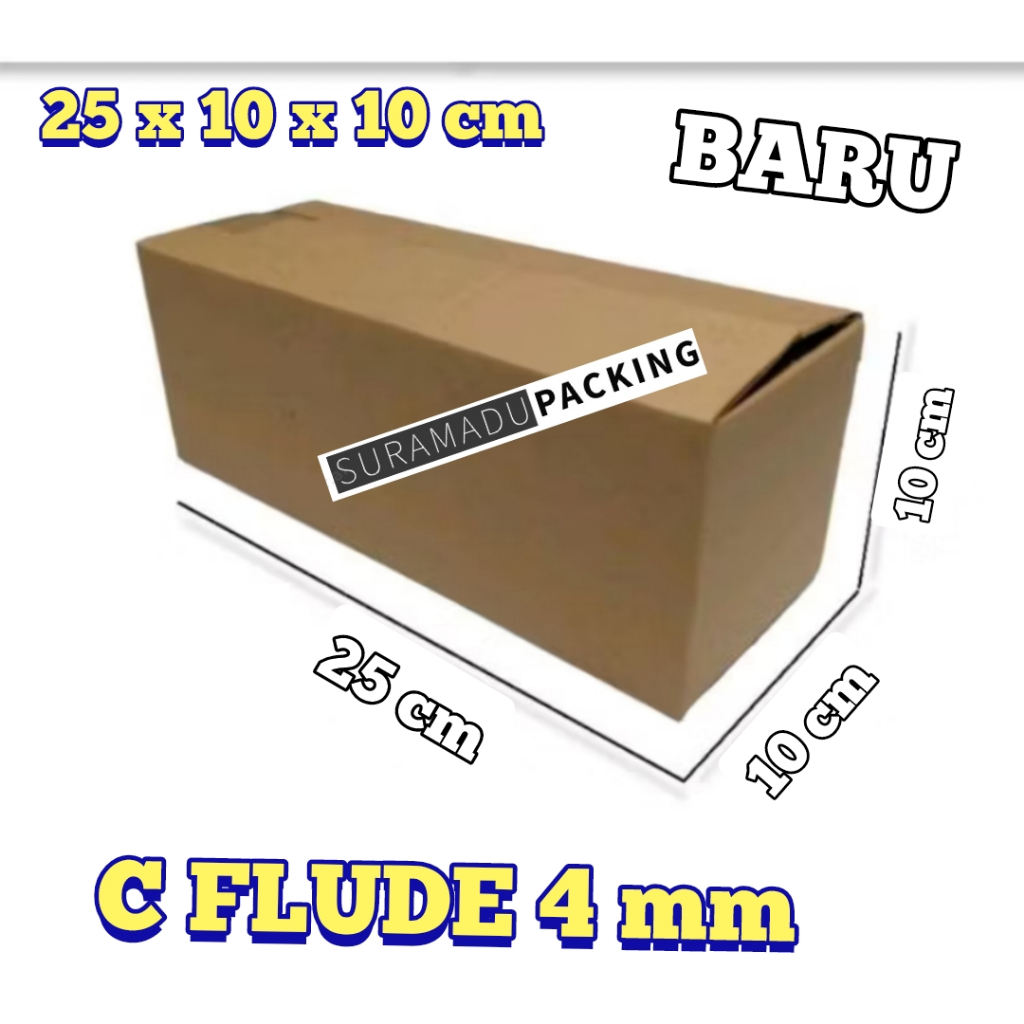 

Kardus box karton packing 25x10x10 cm Packing Polos dan Tebal 4mm C FLUDE