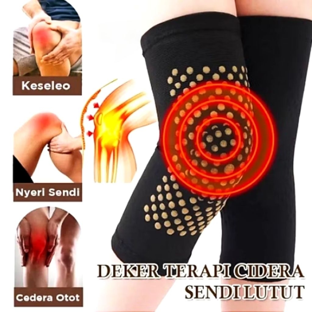 Sepasang Korset Lutut Penghangat Kaki Terapi Lutut Nyeri